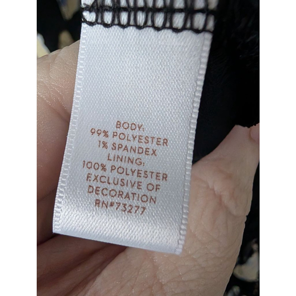 LC Lauren Conrad Black Floral Mini Dress XL, Women's - Picture 10 of 11